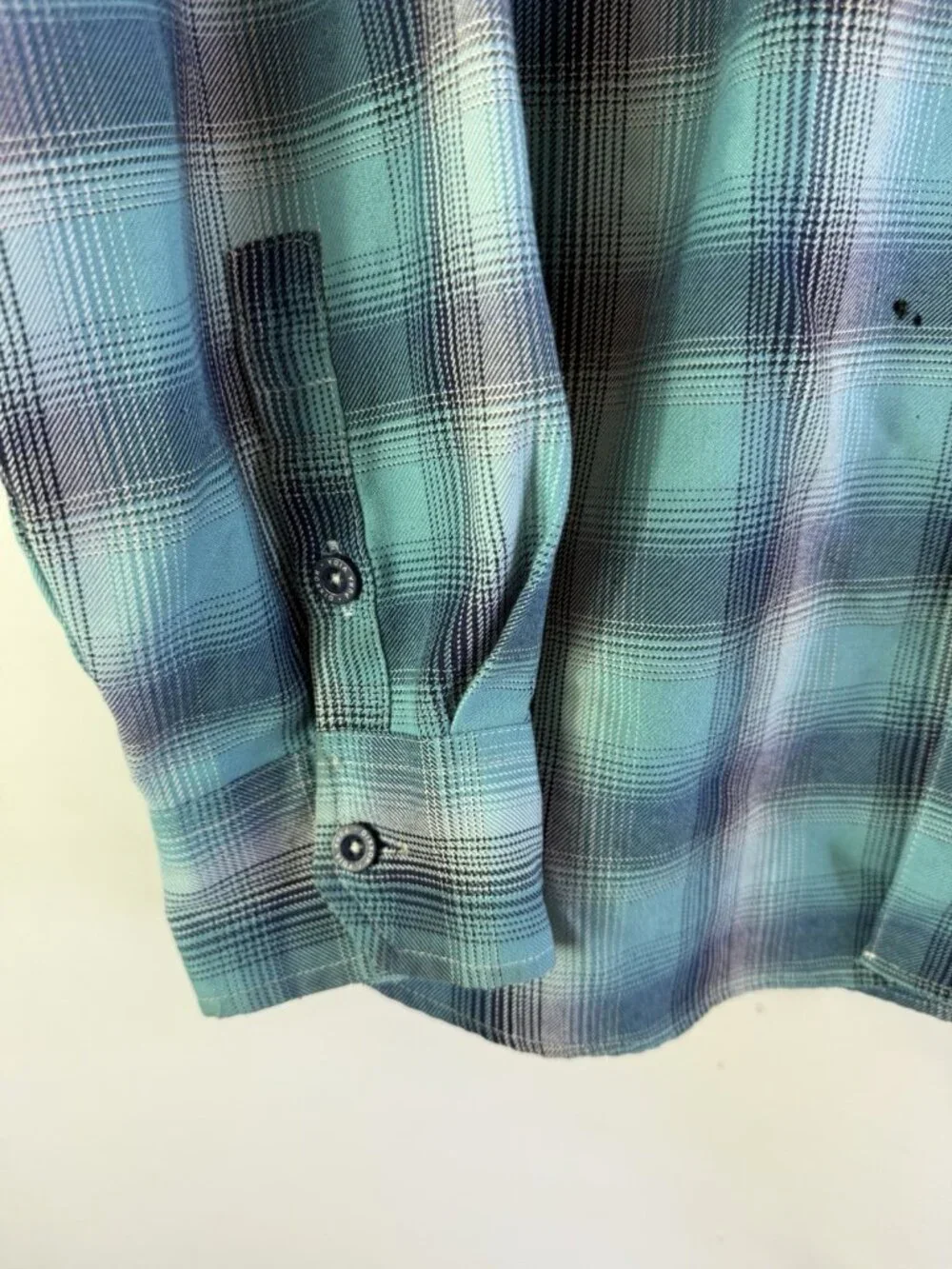 DIXXON Blue Marlin Plaid Flannel Pocket Button Shirt - Picture 3 of 11